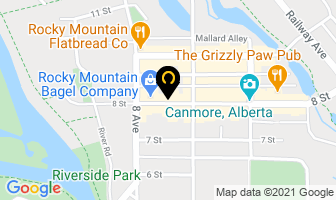 Wild Goose Trading The Woolrich Store in Canmore map