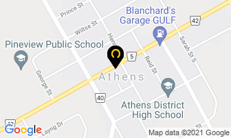 Willard's Bakery Products in Athens map