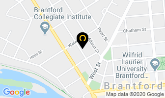 William Street Eyecare in Brantford map