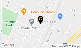 Wing's Lucky Dollar Food in Rosthern map