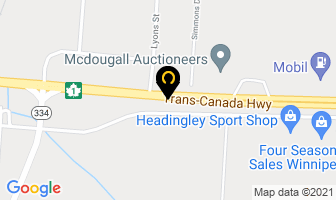 Winnipeg Dodge Chrysler Collision Center in Headingley map