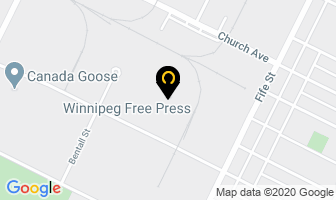 Winnipeg Free Press in Winnipeg map