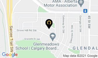 Witvoet Renovations in Calgary map