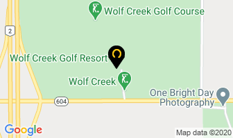 Wolf Creek Golf Resort in Midland map