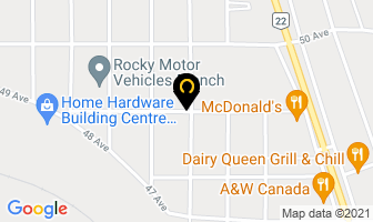 Wolf Transport Ltd in Rocky Mountain House map