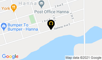 Wolsely Industrial Canada in Hanna map