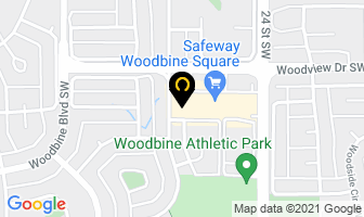 Woodbine Dental Dr. Warner Lee in Calgary map