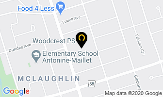 Woodcrest Public School in Oshawa map