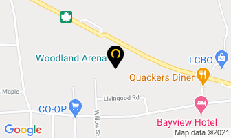 Woodland Arena in Kenora District map