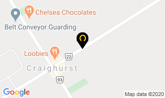 Woodside Pottery & Gallery Craighurst in Barrie map