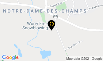 Worry Free Snowblowing Inc in Guelph map