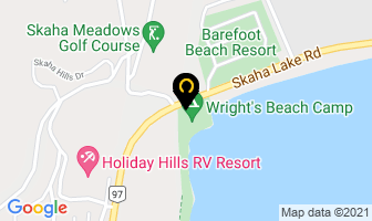 Wright's Beach Camp in Penticton map