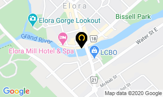 Yarn Bird in Elora map