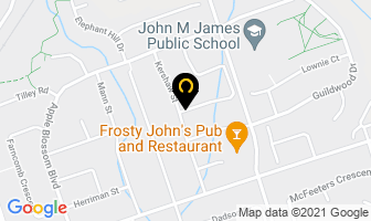Yates John H Piano Tuner in Bowmanville map