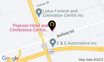Yellow Car Rental in Toronto map