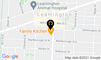 Yellow Taxi in Leamington map