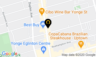 Yonge & Eglinton Dentist in Toronto map