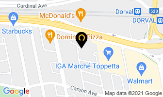 York Holdings Inc in Dorval map