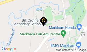 York Region Athletic Association in Markham map