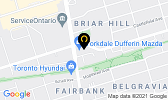 Yorkdale Dufferin Mazda in Orillia map