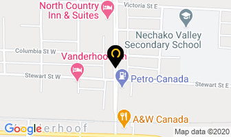 Yourlink in Vanderhoof map