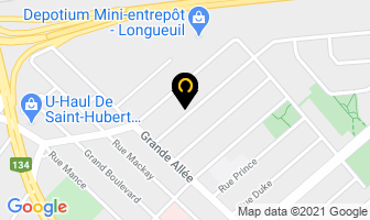 Yves Rioux Service in Longueuil map