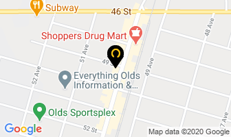 Zhu's Ginger Beef in Olds map