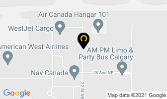Zip Air in Calgary map