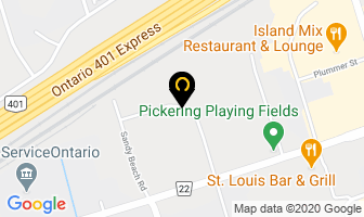 Zippers Dd Designated Driver Service in Pickering map