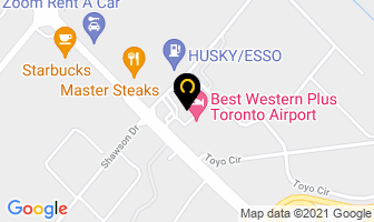 Zoom Rent-A-Car in Mississauga map