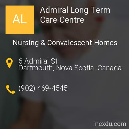 Admiral Long Term Care Centre In Westphal Dartmouth Phones And Address
