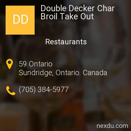 Double Decker Char Broil Take Out in Sundridge Phones and Address