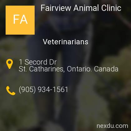 Fairview Animal Clinic in Lakeport, St. Catharines - Phones and Address