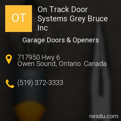 On Track Door Systems Grey Bruce Inc In, On Track Garage Doors Owen Sound