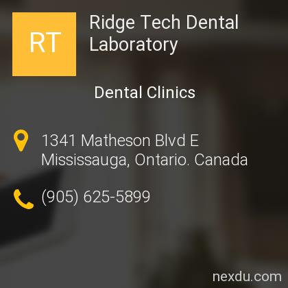 Ridge Tech Dental Laboratory In Mississauga - Phones And Address