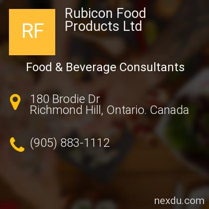 Rubicon Food Products Ltd in Richmond Hill Phones and Address