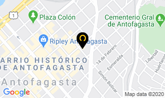 Mapa de Aluminios Crispieri en Antofagasta