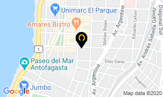 Mapa de Araya Jorquera Rojas, Ingenieros Y Arquitectos en Antofagasta
