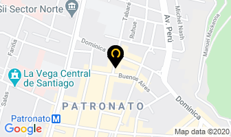 Mapa de Bordados Rosas en Recoleta