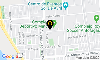 Mapa de Centro Deportivo Recreativo Tatio Sport en Antofagasta