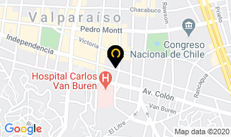 Mapa de Centro Veterinario Independencia en Valparaíso