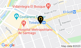 Mapa de Cofre Guerra Pedro en Santiago