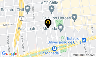 Mapa de Conicyt en Santiago
