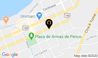 Mapa de El Bajon en Penco