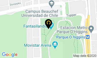 Mapa de Fantasilandia en Santiago