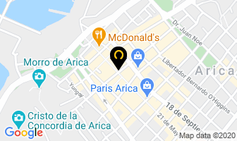 Mapa de Farmacias Cruz Verde en Arica