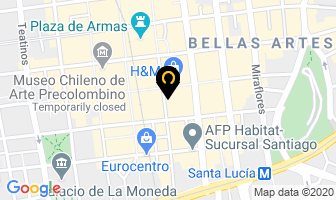 Mapa de Ferracini en Santiago