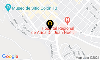 Mapa de Hostal JardÍn Del Sol en Arica