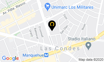 Mapa de Hostal Las Condesas en Santiago