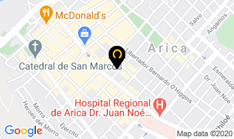 Mapa de Hotel Americano en Arica